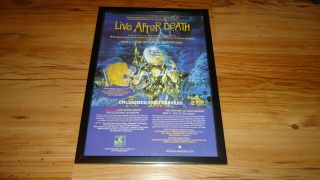 Iron Maiden Live After Death - Framed Press Release Promo Advert