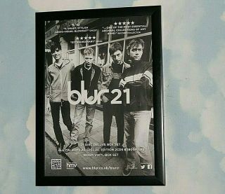 Blur Framed A4 2012 ` Blur 21 ` Album Band Promo Art Poster