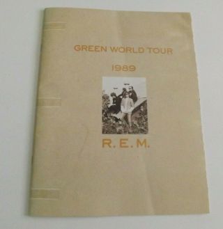 Rem Green World Tour 1989 Concert Tour Programme