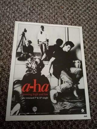 (tbebk69) Advert/poster 11x8 " A - Ha - Hunting High And Low