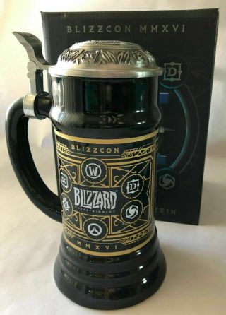 Blizzcon 2016 10 Year Anniversary Stein Mug Blizzard World Of Warcraft