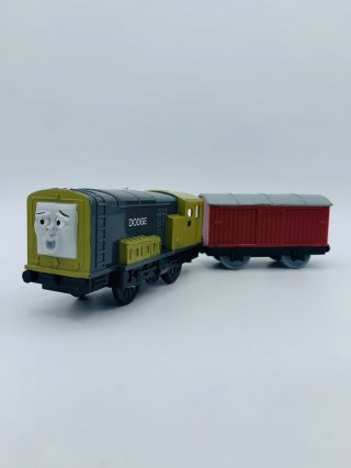 Trackmaster Thomas & Friends " Dodge " Motorized Train W/ Cargo Boxcar