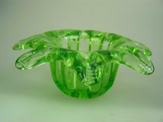 Art Deco Green Glass Finger Posy Vase English?