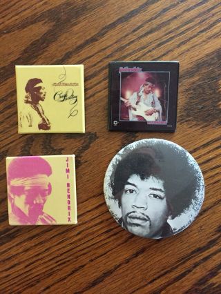 Jimi Hendrix Buttons,  One Set Of Four