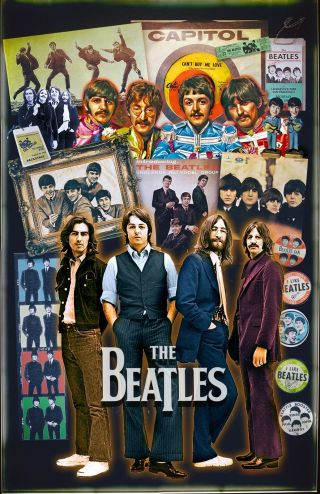 The Beatles Tribute Poster - 11x17 " - Vivid Colors