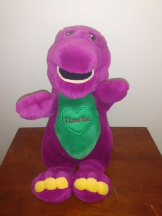 Vintage Lyons 15” Barney Dinosaur I Love You Singing Musical Plush Stuffed Toy