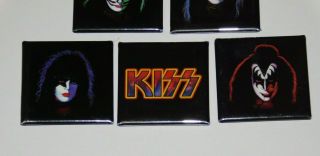 KISS Band Alive 2 Logo,  Solo Albums 5pc Magnet Set 2003 Official Gene Simmons 2