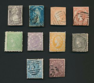 Victoria Stamps 1855 - 1880 Qv Selection Inc Throne Sg 22,  73 Emblems & Laureate