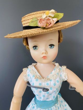 Vintage 1950s Madame Alexander Cissy Doll Blonde 20 " Hard Plastic Tagged Dress