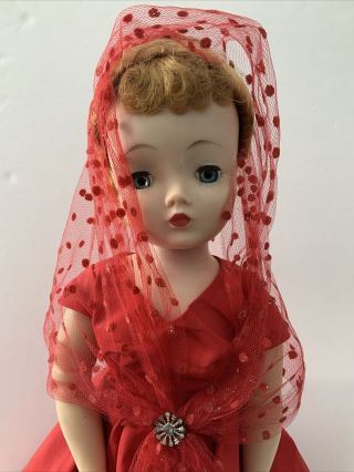 Vintage Madame Alexander Cissy Doll LADY IN RED HTF 2