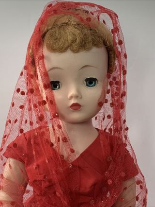Vintage Madame Alexander Cissy Doll LADY IN RED HTF 4