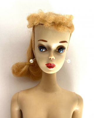Vintage 3 Ponytail Mattel Barbie Doll W Blonde Hair - Smells Like Crayons