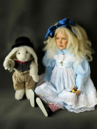 Cindy Koch Alice In Wonderland & White Rabbit One Of A Kind