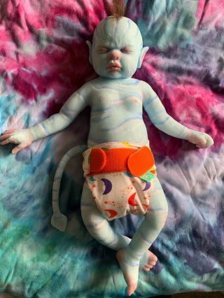 Eco 20 Full Body Silicone Squishy Baby Girl Avatar Alien 20” Artist Made