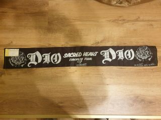 Dio Sacred Heart Europian Tour 1986 /live In Concert Helsinki/ Scarf With Ticket