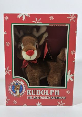 Vintage Rudolph The Red Nosed Reindeer Plush By Applause 10  Euc Stuffed Animal