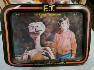 Vtg 1982 Et Extra Terrestrial Tv Dinner Tray Tin Metal