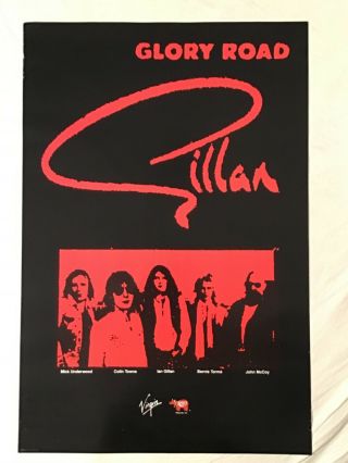 Ian Gillan 1980 Promo Poster Glory Road Rso Records Deep Purple