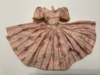 Vintage Madame Alexander Cissy Doll Vhtf 2082 Pink Ribbons & Roses Dress & Slip