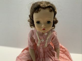 Vintage Madame Alexander Doll Cissy BRUNETTE Pretty Needing TLC 7 3