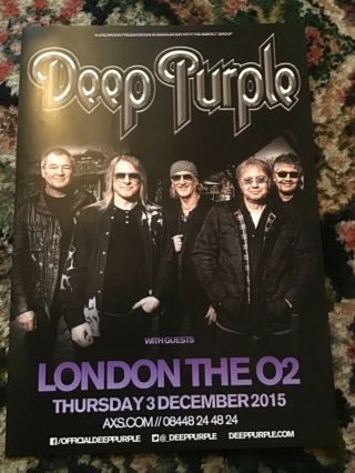 Deep Purple Uk Tour London A4 Poster Last One