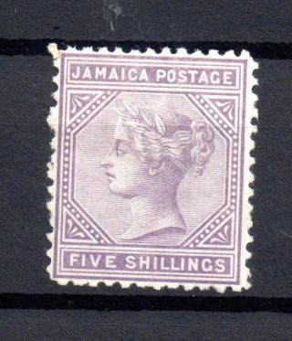 Jamaica Qv 1875 5/ - Lilac Mh Sg 15 Ws15312