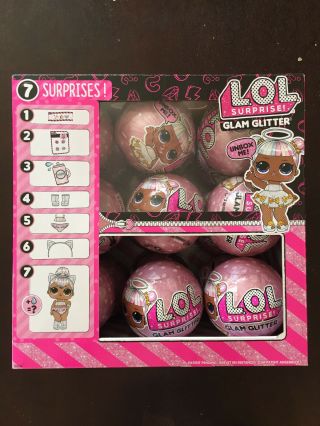 (18) L.  O.  L.  Surprise Doll Glam Glitter Series Display Full Case Box Lol In Hand