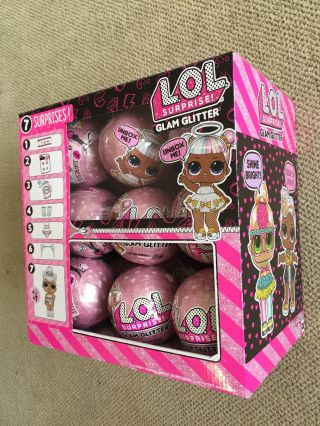 (18) L.  O.  L.  Surprise Doll GLAM GLITTER SERIES Display FULL Case Box LOL In Hand 2