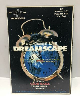 Dreamscape Nye Rave Flyer 31.  12.  92 A5