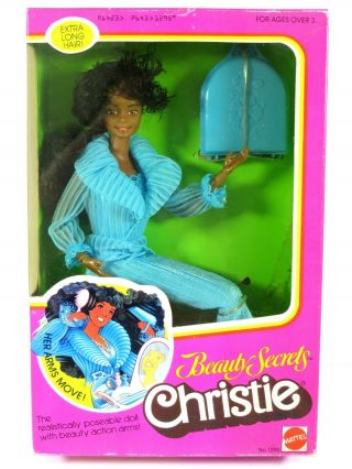 Nib Barbie Doll 1979 Beauty Secrets Christie Vintage 1295