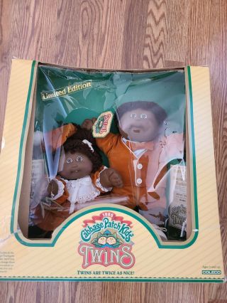 Extremely Rare African American 1985 Twin Cabbage Patch Dolls "