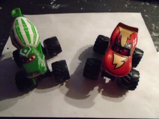 Disney Pixar Cars,  Monster Trucks - Plastic (mcqueen & Cement Mixer)