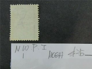 nystamps Br.  Aus North West Pacific Islands Stamp 1 OG H $25 J22y124 2