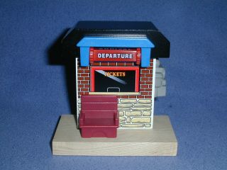 Tidmouth Ticket Booth Travel Retired Thomas Wooden Railway Train Building Rare
