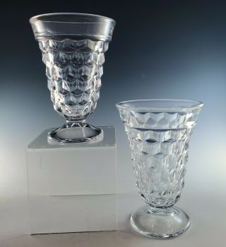 2 Fostoria American Footed Iced Tea Tumblers 1915 - 82 Crystal Clear Pairs