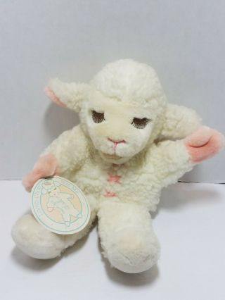 Vtg Baby Lamb Chop Plush Full Body Hand Puppet Shari Lewis 13 " Pink 1987 Tags