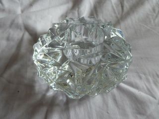 Kosta Boda Large Snowball Ice Crystal Candle Holder.  Made In Sweden