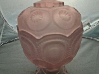 Pink Satin Frosted Moon and Stars Lidded Candy Dish 3