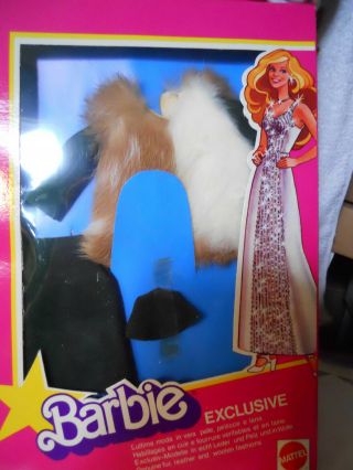 Barbie Supersize Exclusive Fashions Italy Geniune Fur Leather Woolen Rare