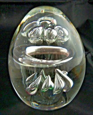 Controlled Bubbles Art Glass Paperweight Dynasty Gallery
