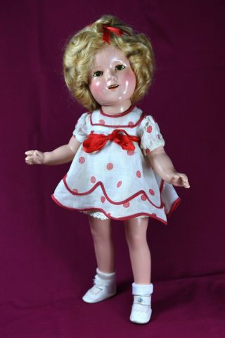 Shirley Temple 16 " Ideal Composition Doll Stand Up And Cheer