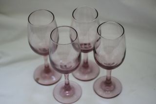 LIBBEY PINK WINE GLASSES SET OF 4 2