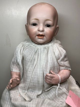 12.  5” Antique Kestner Bisque Doll Germany Jdk Bald Head Baby O/c Mouth Sc5