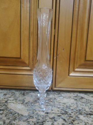 Waterford Crystal Bud Vase Lismore Criss Cross Pattern 9 - 1/4 " /mint