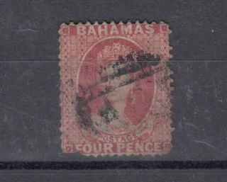 Bahamas Qv 4d Chalon Rose Lake Sg37 Fine J5577