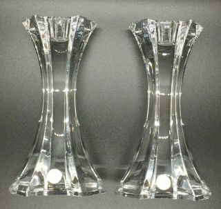 Lenox Ovations Pride 24 Lead Crystal Candlesticks Candle Holders Czech Art Deco