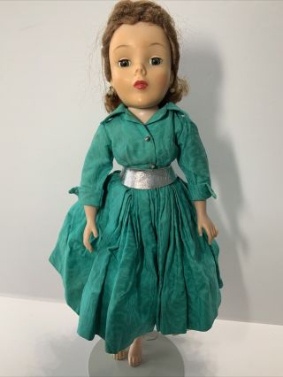 Vintage Madame Alexander Doll Shari Lewis Cissy Body Green Dress 20” Tcl Htf