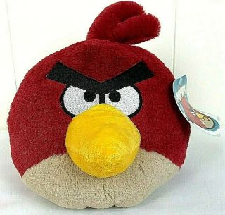 Commonwealth Angry Birds 2010 Red Bird Stuffed Animal Plush 8 " Tall 7 " Wide Tag