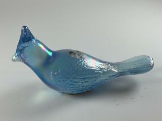 Fenton Glass Bird Figurine Opalescent Blue 5245lr