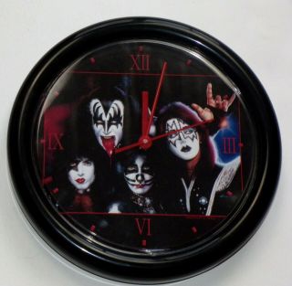 Kiss Band Shannon 1976 Era Art Custom Fan Made Office Clock Gene Ace Paul Peter